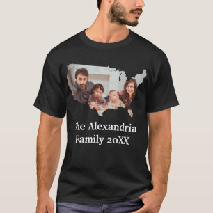 Benutzerdefinierte moderne USA-Karte patriotisches T-Shirt