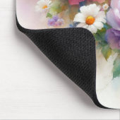 Benutzerdefinierte moderne Wasserfarben-Blumen-Nam Mousepad (Ecke)