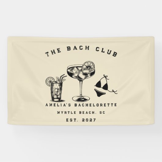 Benutzerdefinierte moderne Wochenend-Junggesellinn Banner (Horizontal)