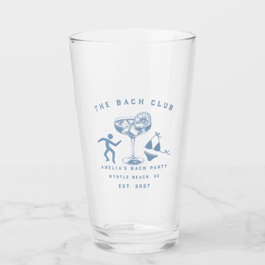 Benutzerdefinierte moderne Wochenend-Junggesellinn Glas (Vorderseite)