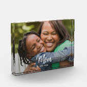 Benutzerdefinierte Mom Established Modern Script F Fotoblock (Links)