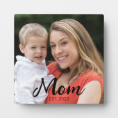 Benutzerdefinierte Mom Established Modern Script F Fotoplatte (Vorderseite)