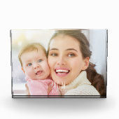 Benutzerdefinierte Mom Established Modern Script Fotoblock (Vorderseite)