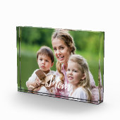 Benutzerdefinierte Mom Established Modern Script  Fotoblock (Rechts)