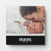 Benutzerdefinierte Mom Established Modern Script Fotoplatte (Vorderseite)