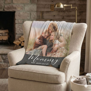 Benutzerdefinierte Mom Established Moderne Schrift Fleecedecke