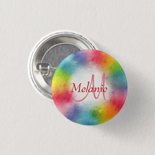 Benutzerdefinierte Mono-Gramm-Farbgebung Moderne A Button (Vorne & Hinten)