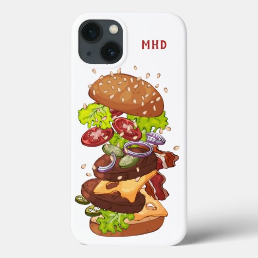 Benutzerdefinierte Monogram Burger-Handy-Fälle Case-Mate iPhone Hülle (Rückseite)