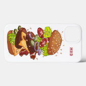 Benutzerdefinierte Monogram Burger-Handy-Fälle Case-Mate iPhone Hülle (Rückseite (Horizontal))