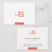 Benutzerdefinierte Monogram-Moderne Elegant-Vorlag Visitenkarte (Vorne/Hinten)