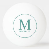 Benutzerdefinierte Monogram Moderne elegante Templ Tischtennisball (Vorderseite)