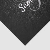 Benutzerdefinierte Monogram Name Imitate Schwarze Seidenpapier (Ausschnitt)