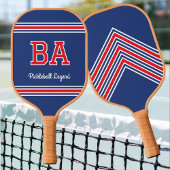 Benutzerdefinierte Monogram Name Initials Retro Na Pickleball Schläger