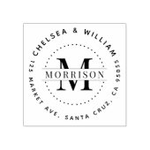 Benutzerdefinierte Monogram-Rücksendeadresse Moder Gummistempel (Prägung)