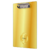Benutzerdefinierte Monogram Template Gold Look Ele Klemmbrett (Links)