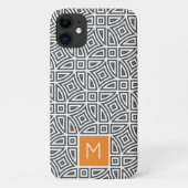 Benutzerdefinierte monogramm-Abstrakte Mustertelef Case-Mate iPhone Hülle (Rückseite)