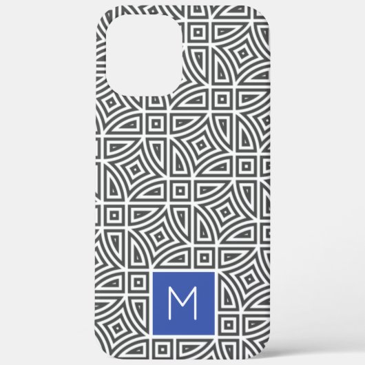 Benutzerdefinierte monogramm-Abstrakte Mustertelef Case-Mate iPhone Hülle (Rückseite)