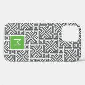 Benutzerdefinierte monogramm-Abstrakte Mustertelef Case-Mate iPhone Hülle (Rückseite (Horizontal))