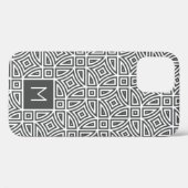 Benutzerdefinierte monogramm-Abstrakte Mustertelef Case-Mate iPhone Hülle (Rückseite (Horizontal))