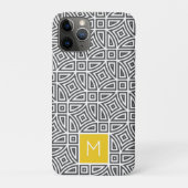 Benutzerdefinierte monogramm-Abstrakte Mustertelef Case-Mate iPhone Hülle (Rückseite)