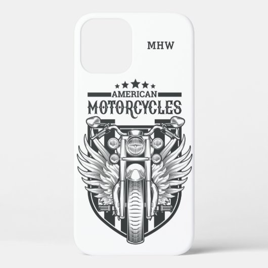 Benutzerdefinierte monogramm "American Motocycle"- Case-Mate iPhone Hülle (Rückseite)