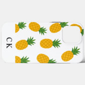 Benutzerdefinierte Monogramm-Ananas Hülle-Case-Mat Case-Mate iPhone Hülle (Rückseite (Horizontal))
