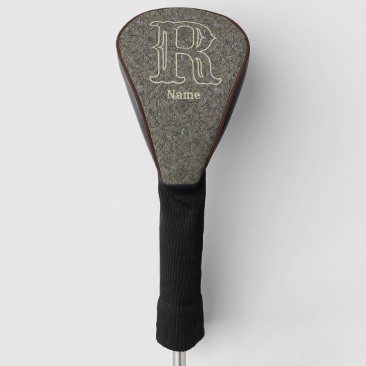 Benutzerdefinierte Monogramm Anfangsbuchstabe Name Golf Headcover (Vorderseite)