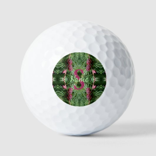 Benutzerdefinierte Monogramm Anfangsbuchstabe Name Golfball (Vorderseite)