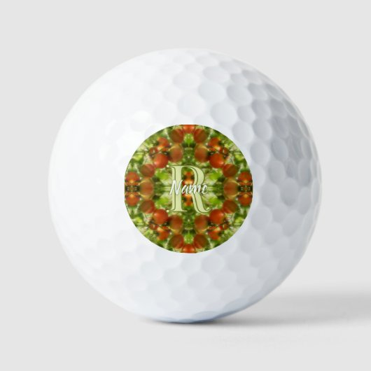 Benutzerdefinierte Monogramm Anfangsbuchstabe Name Golfball (Vorderseite)