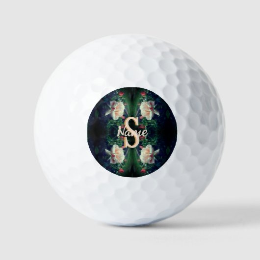 Benutzerdefinierte Monogramm Anfangsbuchstabe Name Golfball (Vorderseite)