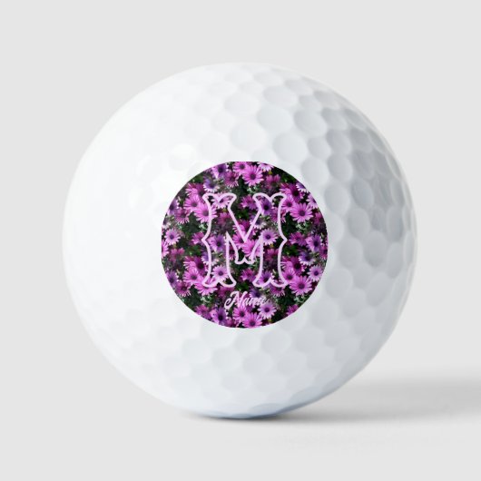 Benutzerdefinierte Monogramm Anfangsbuchstabe Name Golfball (Vorderseite)