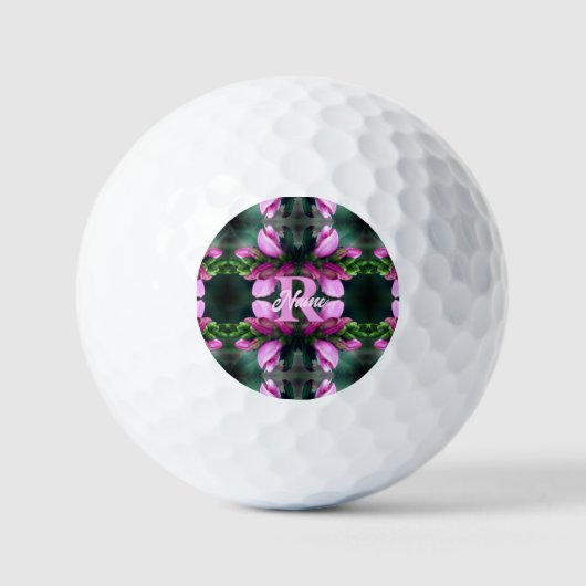 Benutzerdefinierte Monogramm Anfangsbuchstabe Name Golfball (Vorderseite)