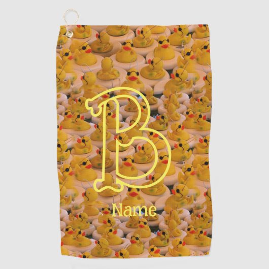Benutzerdefinierte Monogramm Anfangsbuchstabe Name Golfhandtuch (Vorderseite)