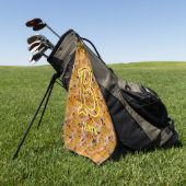 Benutzerdefinierte Monogramm Anfangsbuchstabe Name Golfhandtuch (Gras)