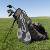 Benutzerdefinierte Monogramm Anfangsbuchstabe Name Golfhandtuch (Gras)