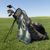 Benutzerdefinierte Monogramm Anfangsbuchstabe Name Golfhandtuch (Gras)