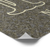 Benutzerdefinierte Monogramm Anfangsbuchstabe Name Poster (Ecke)