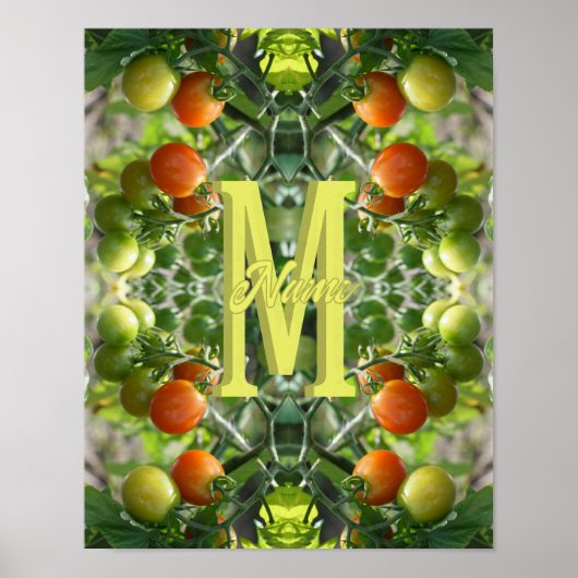 Benutzerdefinierte Monogramm Anfangsbuchstabe Name Poster (Vorne)