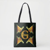 Benutzerdefinierte Monogramm Anfangsbuchstabe Name Tasche (Vorderseite)