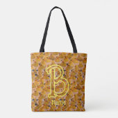 Benutzerdefinierte Monogramm Anfangsbuchstabe Name Tasche (Rückseite)