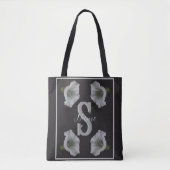 Benutzerdefinierte Monogramm Anfangsbuchstabe Name Tasche (Vorderseite)