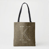 Benutzerdefinierte Monogramm Anfangsbuchstabe Name Tasche (Vorderseite)