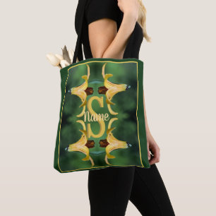 Benutzerdefinierte Monogramm Anfangsbuchstabe Name Tasche