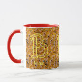 Benutzerdefinierte Monogramm Anfangsbuchstabe Name Tasse (Links)