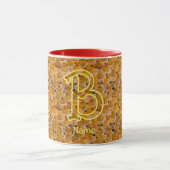 Benutzerdefinierte Monogramm Anfangsbuchstabe Name Tasse (Zentrum)