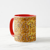 Benutzerdefinierte Monogramm Anfangsbuchstabe Name Tasse (Vorderseite Links)