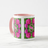 Benutzerdefinierte Monogramm Anfangsbuchstabe Name Tasse (Vorderseite Links)