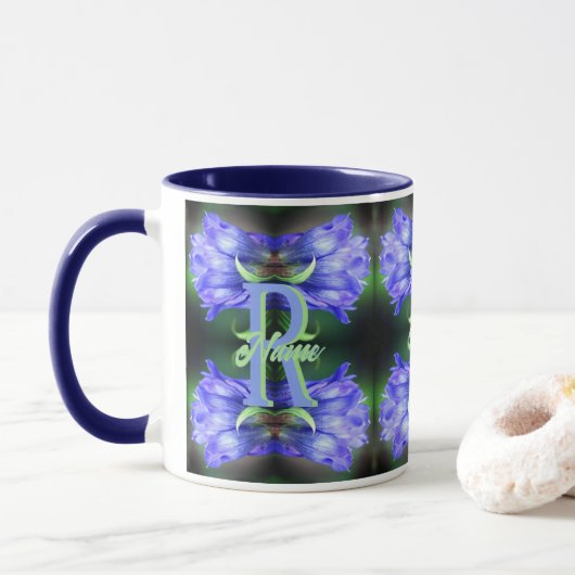 Benutzerdefinierte Monogramm Anfangsbuchstabe Name Tasse (Mit Donut)