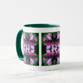 Benutzerdefinierte Monogramm Anfangsbuchstabe Name Tasse (Vorderseite Links)