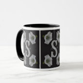 Benutzerdefinierte Monogramm Anfangsbuchstabe Name Tasse (Vorderseite Links)